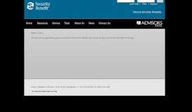 
							         My Account - Security Benefit Secure Income Annuity								  
							    