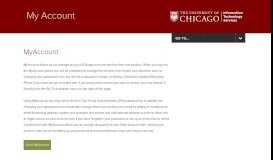 
							         My Account | The University of Chicago								  
							    
