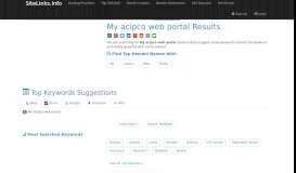 
							         My acipco web portal Results For Websites Listing								  
							    