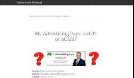 
							         my advertising pays login | Online Scams To Avoid								  
							    