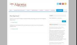 
							         My AlgomaU – Algoma University								  
							    