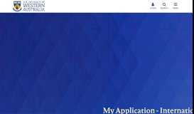 
							         My Application - International Agents - UWA Future Students - The ...								  
							    