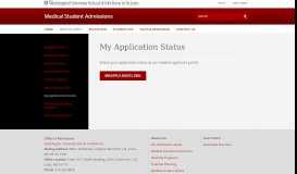 
							         My Application Status | Medical Student Admissions								  
							    