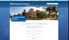
							         My Application Status - UCLA Undergraduate Admission								  
							    