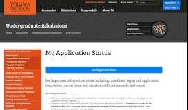 
							         My Application Status - William Paterson University								  
							    