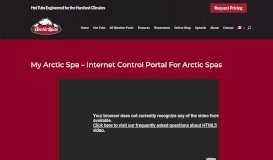 
							         My Arctic Spa - Arctic Spas - Hot Tubs								  
							    