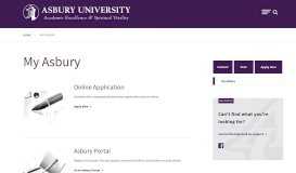 
							         My Asbury Login - Asbury University								  
							    