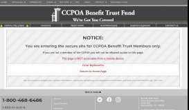 
							         My Benefits Log-In - CCPOA Benefit Trust Fund								  
							    