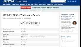 
							         my biz perks - Justia Trademarks								  
							    