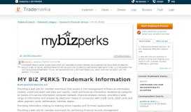 
							         my biz perks - Trademarkia								  
							    