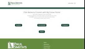 
							         MY CAREER PORTAL | Career Services - Paul Smith's College								  
							    