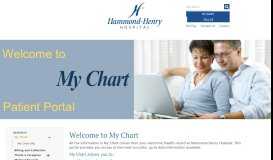 
							         My Chart - Hammond Henry Hospital								  
							    