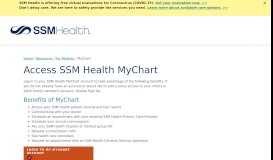
							         My Chart Login - SSM Health								  
							    