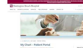 
							         My Chart - Patient portal in Orange County - Huntington Beach Hospital								  
							    