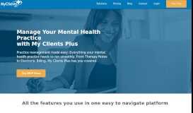
							         My Clients Plus: Practice Management Software for Behavioral Health								  
							    