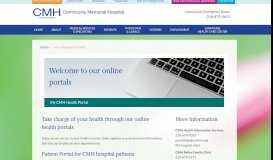 
							         My CMH Health Portal | Community Memorial Hospital - Cloquet								  
							    