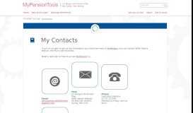 
							         My Contacts - MyPension Tools								  
							    