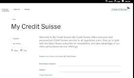 
							         My Credit Suisse - Credit Suisse								  
							    