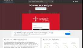 
							         My Cuaa. Concordia University Portal - FreeTemplateSpot								  
							    