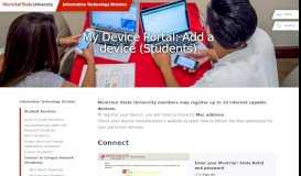 
							         My Device Portal: Add A Device (Students) - Montclair State University								  
							    