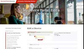 
							         My Device Portal: Edit A Device - Montclair State University								  
							    