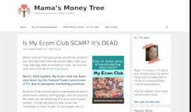 
							         My Ecom Club SCAM Revealed | Mama's Money Tree								  
							    