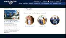 
							         My E&H • Homepage • Emory & Henry - Emory & Henry College								  
							    