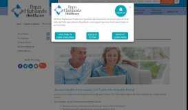 
							         My eHealth Portal | Penn Highlands Healthcare								  
							    