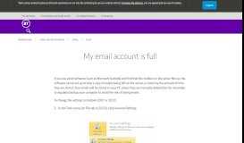 
							         My email account is full | BT Business								  
							    