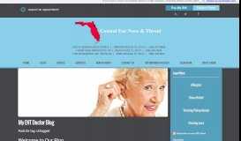 
							         My ENT Doctor Blog - ENT Doctor in Palm Coast, FL - Coastal Ear ...								  
							    