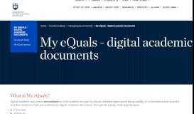 
							         My eQuals - Student Central @ UOW								  
							    