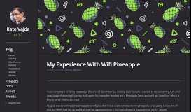 
							         My Experience With Wifi Pineapple - Kate Vajda								  
							    