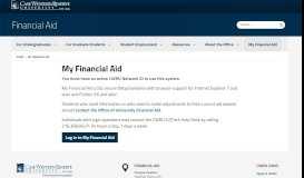 
							         My Financial Aid | Financial Aid | Case Western Reserve University								  
							    