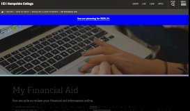 
							         My Financial Aid | www.hampshire.edu - Hampshire College								  
							    