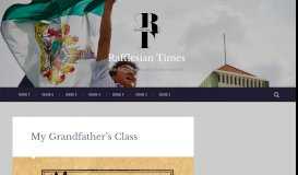 
							         My Grandfather's Class – Rafflesian Times								  
							    