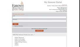 
							         My Hanover Portal								  
							    