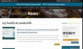
							         my health at vanderbilt | Vanderbilt News | Vanderbilt University								  
							    