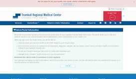 
							         My Health Home Patient Portal: Trumbull Regional Medical Center | A ...								  
							    