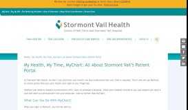 
							         My Health, My Time, MyChart: All About Stormont Vail's Patient Portal ...								  
							    