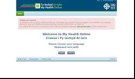 
							         My Health Online - Select language								  
							    
