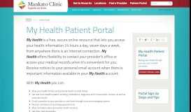 
							         My Health Patient Portal - Mankato Clinic								  
							    