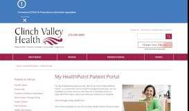 
							         My HealthPoint Patient Portal - Clinch Valley Medical ... - Richlands								  
							    