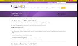 
							         My Horizon Chart - Horizon Health Care								  
							    