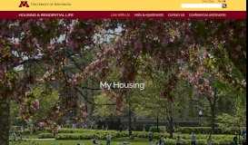 
							         My Housing | Housing and Residential Life								  
							    