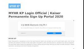 
							         My HRKP* Permanente Login & Sign Up !! - Mykp.hr.com								  
							    
