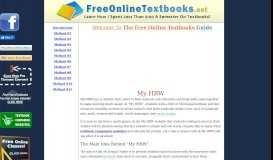 
							         My HRW | The Free Online Textbooks Guide								  
							    