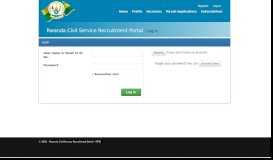
							         My Job Applications - Rwanda Civil Service Recruitment Portal - Log in								  
							    