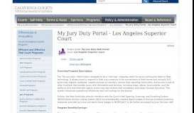 
							         My Jury Duty Portal - Los Angeles Superior Court ...								  
							    