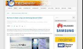 
							         My Knox Is Dead. Long Live Samsung Secure Folder! - Tech ARP								  
							    
