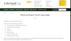
							         My Lakeland | Lakeland College								  
							    